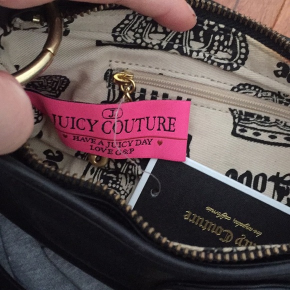 JUICY COUTURE black leather bag new WITH tags - Picture 6 of 8